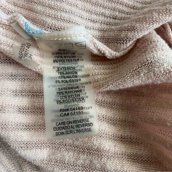 Calvin Klein Open Front Sweater Pink Blush Sheer Cardigan SZ XS - Picture 10 of 12